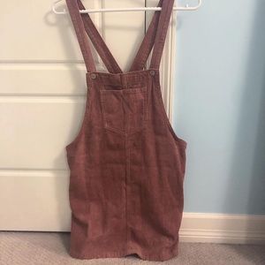 Mauve Corduroy Overall Dress